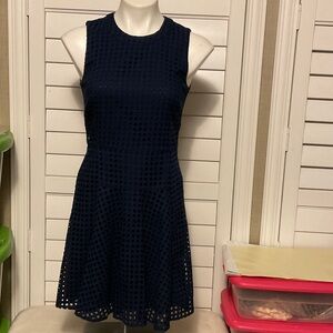 Madewell Navy Textured Mini Dress